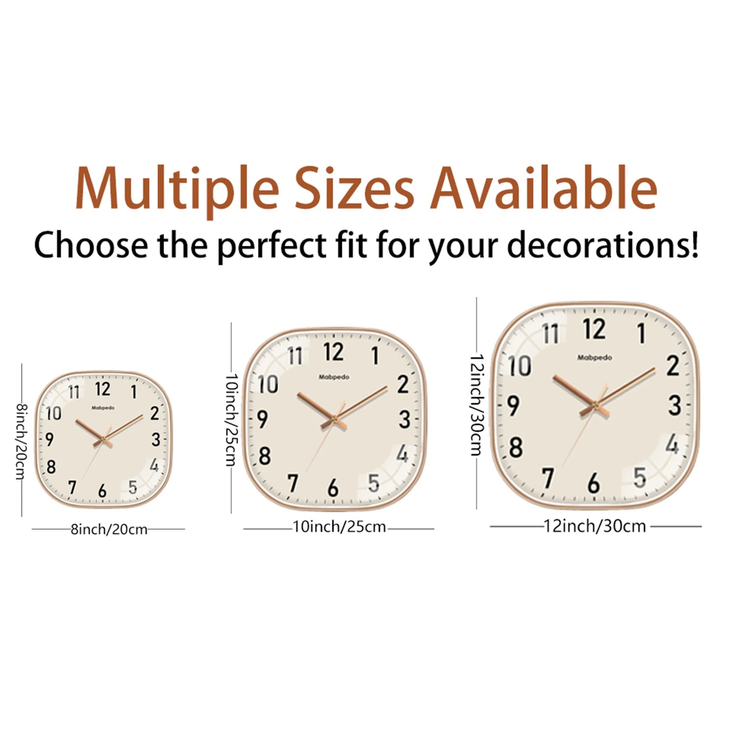 Square Quartz Wall Clock – Modern Beige Design | sitezone test 02