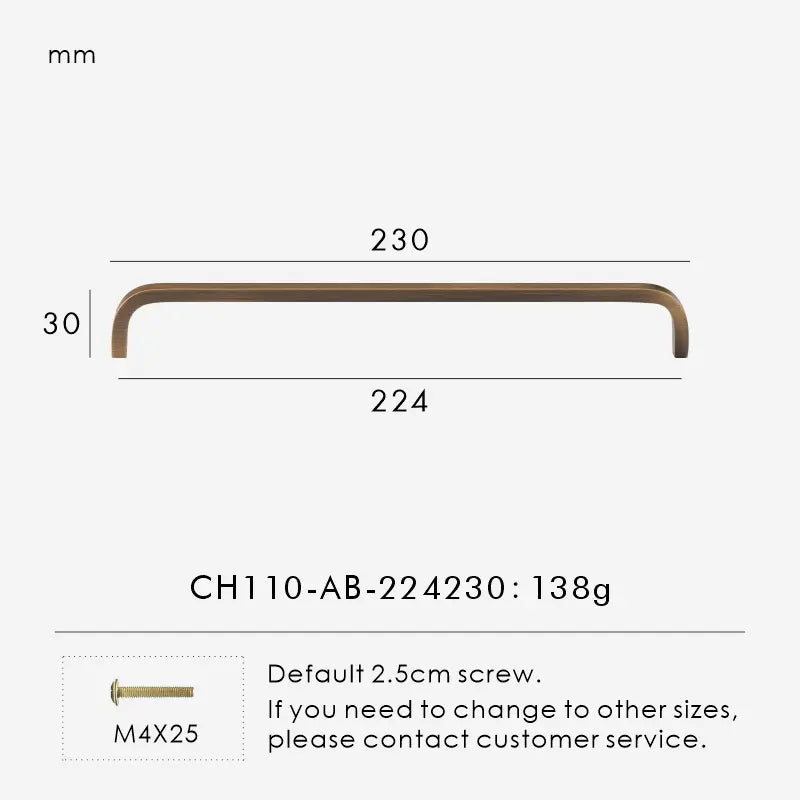 Solid Brass Cabinet Pulls – Modern Bent Design | sitezone test 02