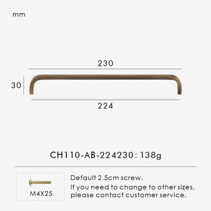 Solid Brass Cabinet Pulls – Modern Bent Design | sitezone test 02