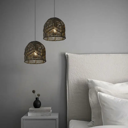 Bamboo Pendant Light – Hand-Woven Lantern for Warm Ambiance
