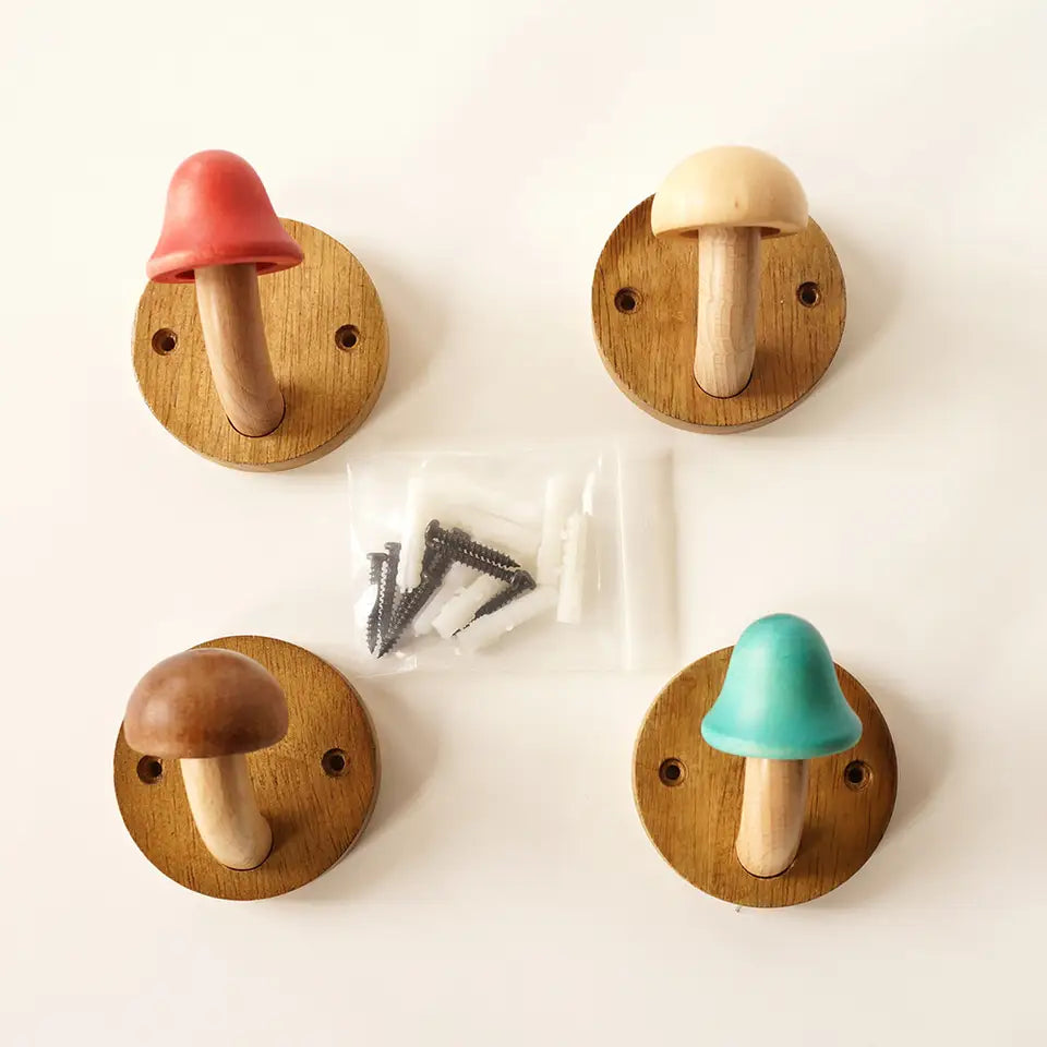 Mushroom Coat Hooks - Colorful & Fun Wall Decor | sitezone test 02