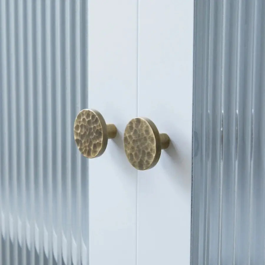 Brass Cabinet Knobs - Hand-Hammered Texture, Modern Design | sitezone test 02