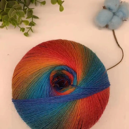 Rainbow Gradient Yarn - 200g/1600m for Crochet