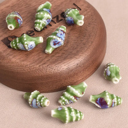 Ocean Conch Beads - Colorful Ceramic for Jewelry Making