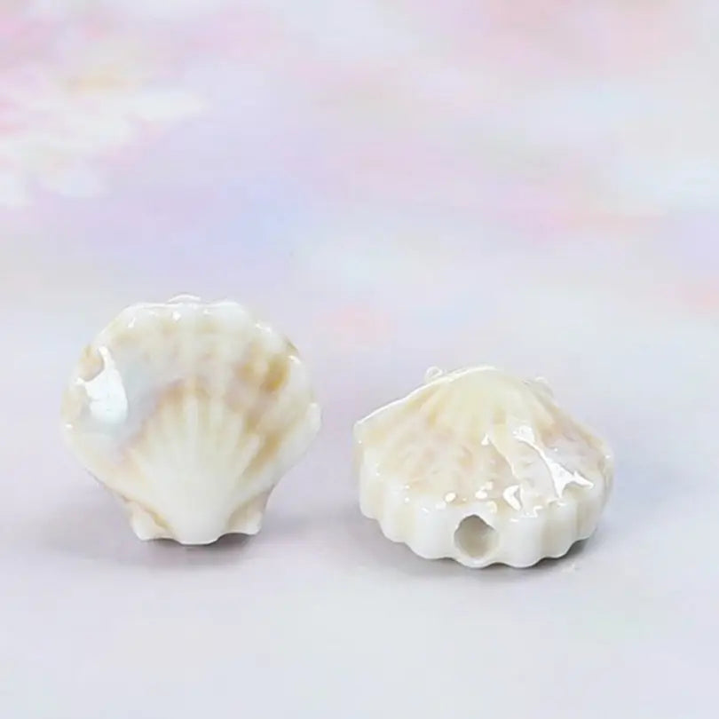 Ceramic Shell Beads - DIY Jewelry Making Charms