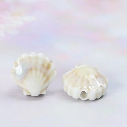 Ceramic Shell Beads - DIY Jewelry Making Charms