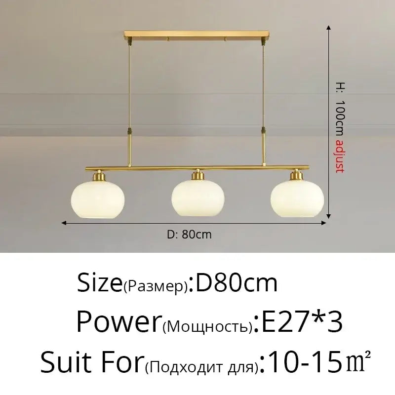 Nordic Glass Pendant Light – Modern LED for Dining & Kitchen