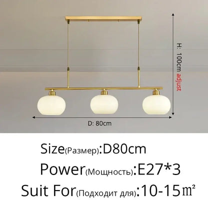 Nordic Glass Pendant Light – Modern LED for Dining & Kitchen