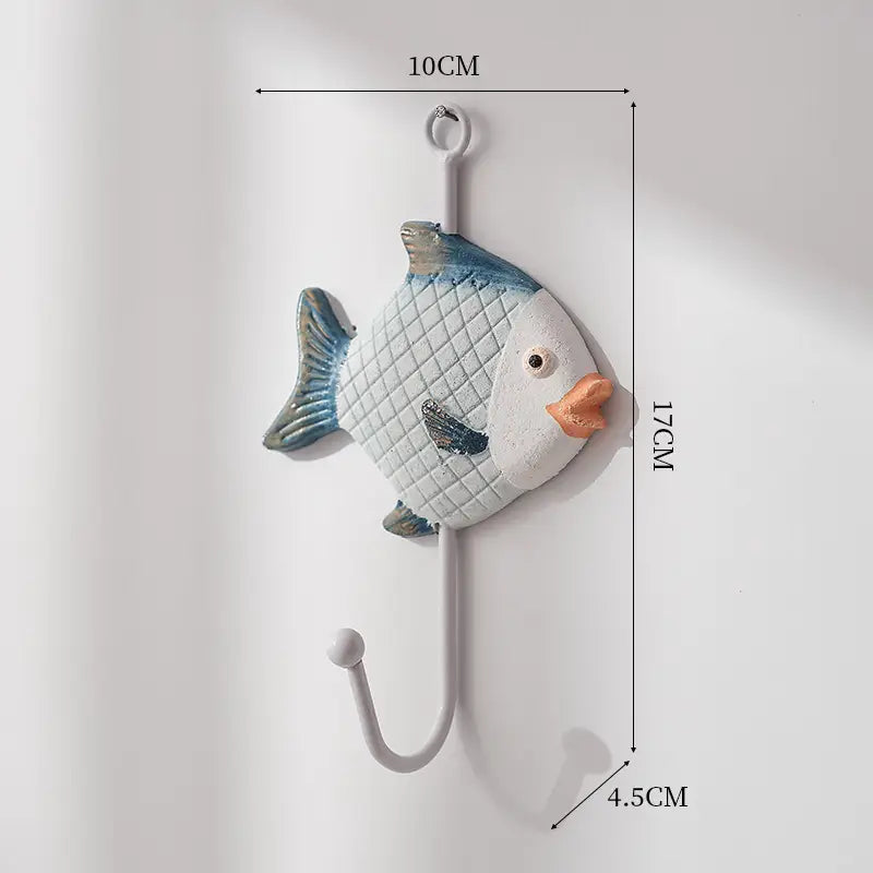 Starfish Wall Hook – Antique Blue, Coastal Charm