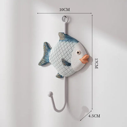 Starfish Wall Hook – Antique Blue, Coastal Charm