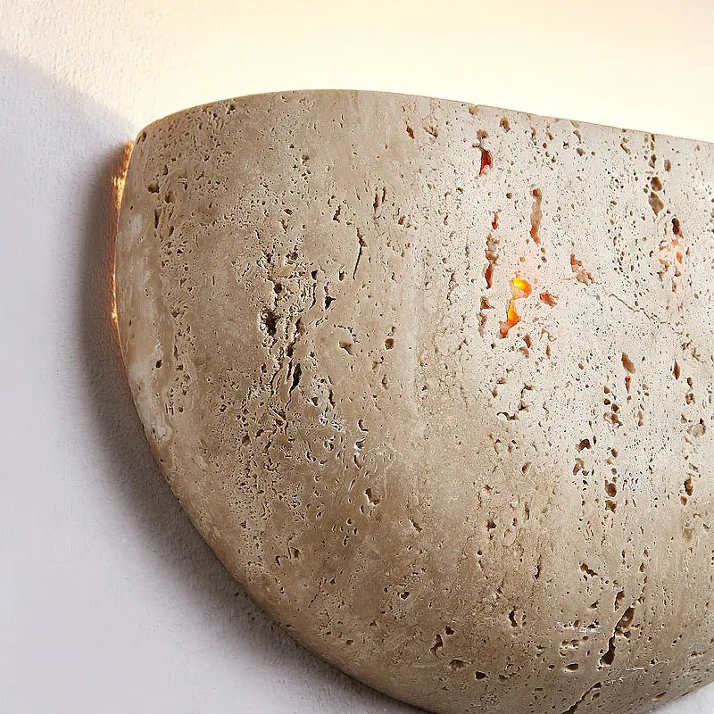 Wabi-Sabi Stone Wall Lamp – Retro & Atmospheric Lighting
