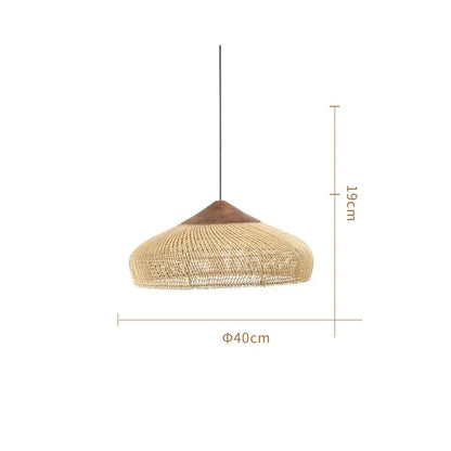Rustic Rattan Pendant Light – Natural Woven Design for Dining