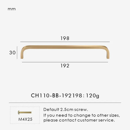 Solid Brass Cabinet Pulls – Modern Bent Design | sitezone test 02
