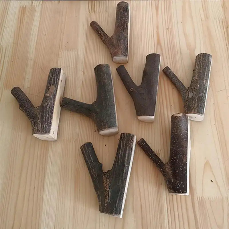 Wooden Branch Coat Hooks - Decorative Wall Organizer | sitezone test 02