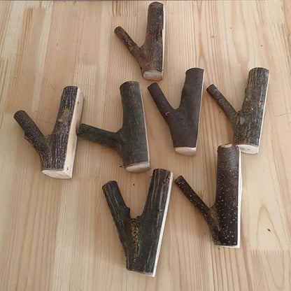 Wooden Branch Coat Hooks - Decorative Wall Organizer | sitezone test 02