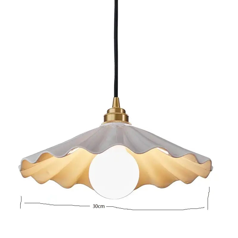IWHD Schmetterling Keramik LED Pendelleuchte neben Holzgriff Kupfer Sockel Home Decor Schlafzimmer Esszimmer Wohnzimmer Licht Hängelampe