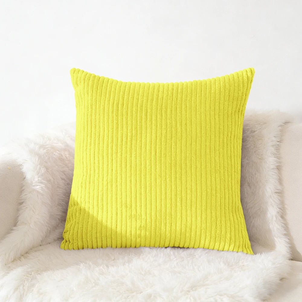 Corduroy Pillow Cover - Soft Flannel Cushion