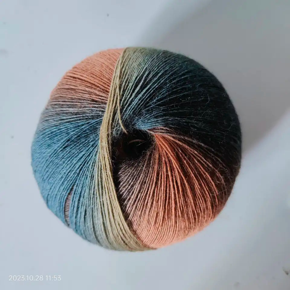 Rainbow Gradient Yarn - 200g/1600m for Crochet