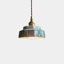 IWHD Blaue und weiße Porzellan-Pendelleuchte, Vintage-Hängelampe, Speisesaal, Treppe, Zuhause, Pendelleuchten, LED, E27, 90 V-260 V