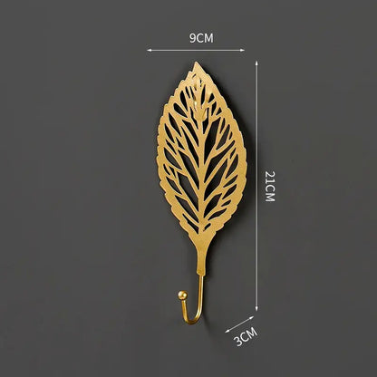 Gold Leaf Wall Hooks – Decorative & Functional Storage | sitezone test 02