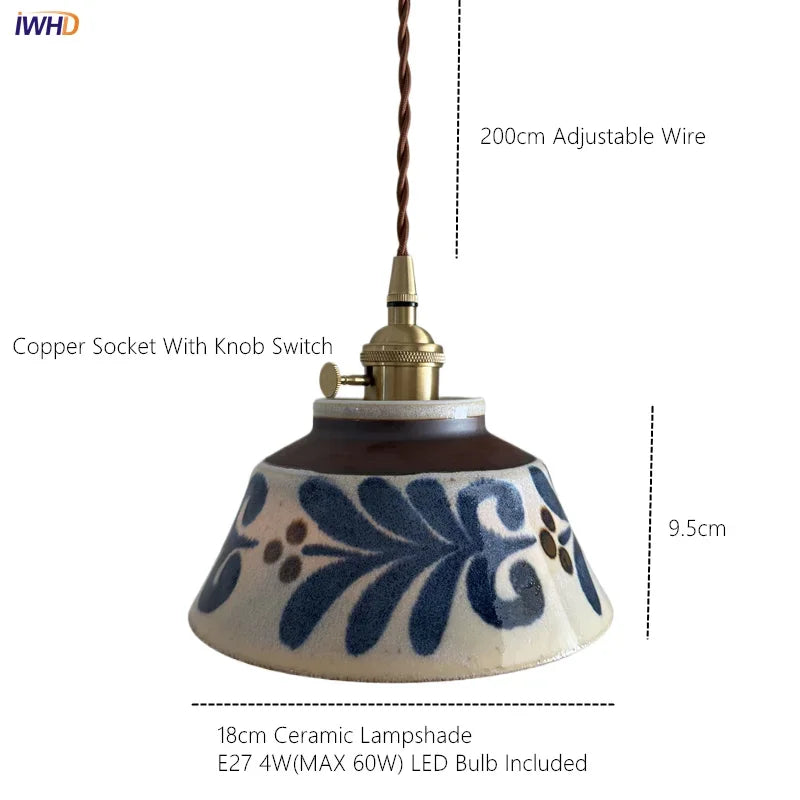 Ceramic Pendant Light - Japanese Style for Dining Room | sitezone test 02