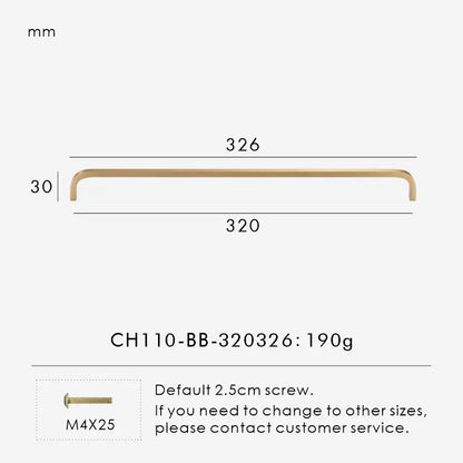 Solid Brass Cabinet Pulls – Modern Bent Design | sitezone test 02
