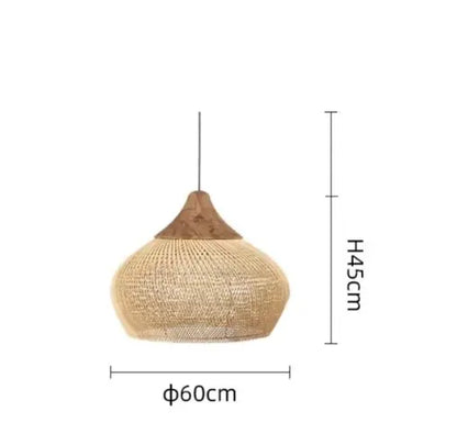 Rattan Pendant Light – Wabi-Sabi Style for Dining Room