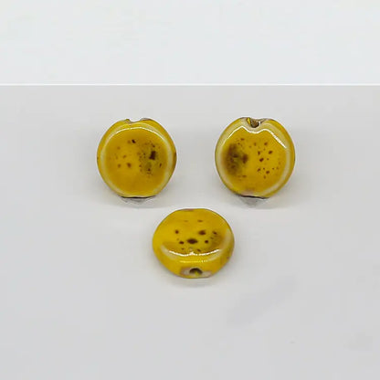 Ceramic Spacer Beads - 15x7mm Round Porcelain for Jewelry