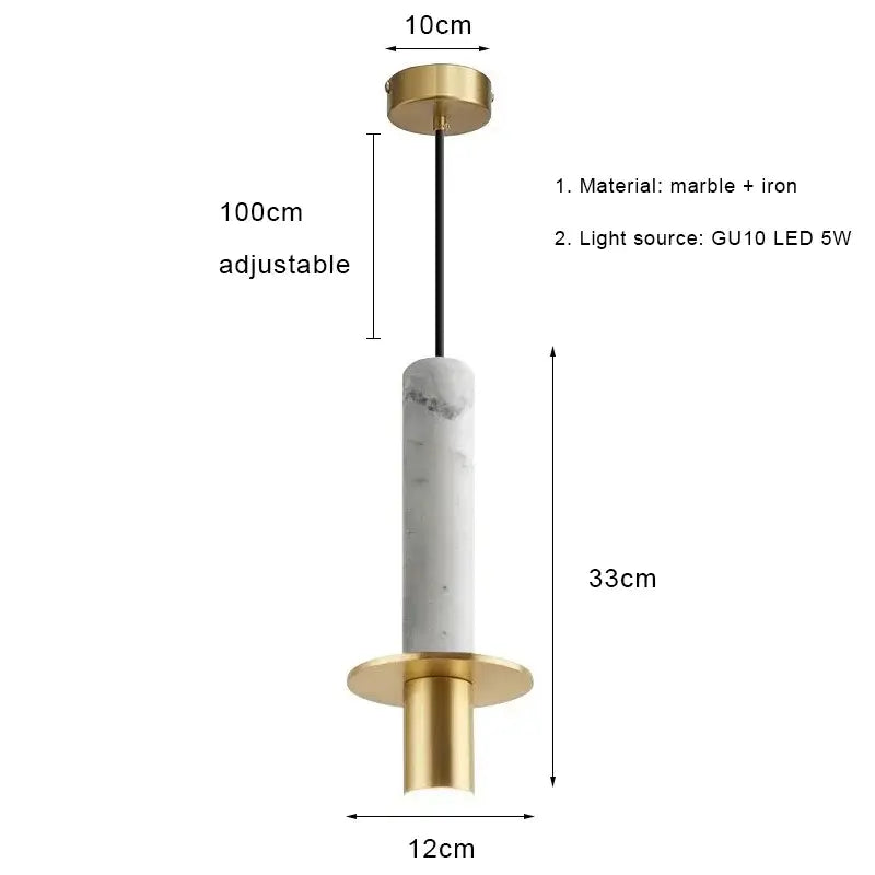 Moderne luxuriöse Marmor-LED-Pendelleuchte GU10, nordische kreative Pendelleuchte, Raumdekoration, Schlafzimmer, Esszimmer, Beleuchtungskörper