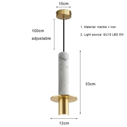 Moderne luxuriöse Marmor-LED-Pendelleuchte GU10, nordische kreative Pendelleuchte, Raumdekoration, Schlafzimmer, Esszimmer, Beleuchtungskörper
