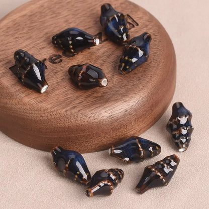 Ocean Conch Beads - Colorful Ceramic for Jewelry Making