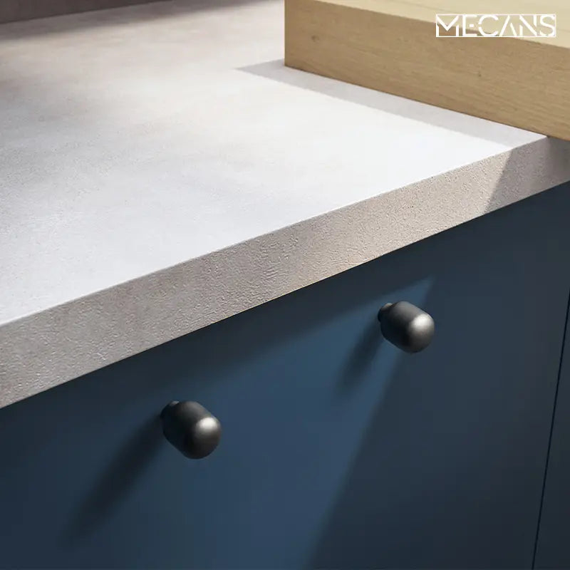 Gray Round Knob Cabinet Door Handle For Kitchen And Wardrobe Drawers.