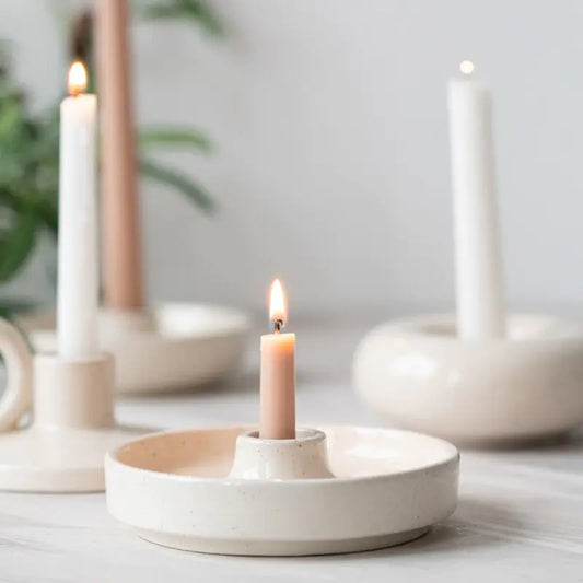 Minimalistic Nordic Candle Holder | Ceramic