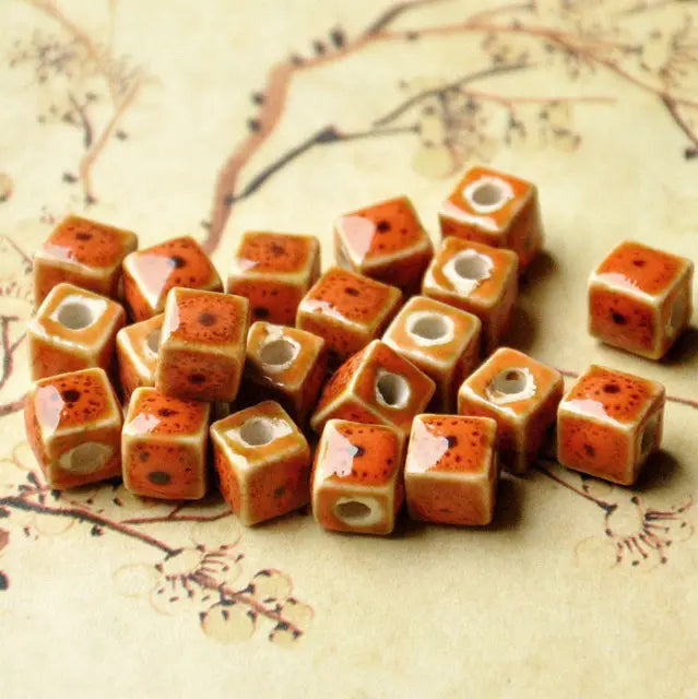 Square Ceramic Spacer Beads - Jewelry Making | sitezone test 02