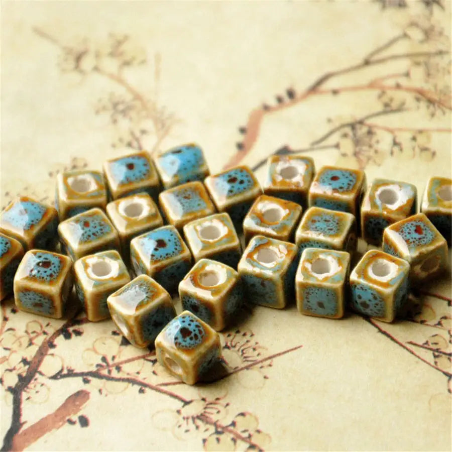 Square Ceramic Spacer Beads - Jewelry Making | sitezone test 02