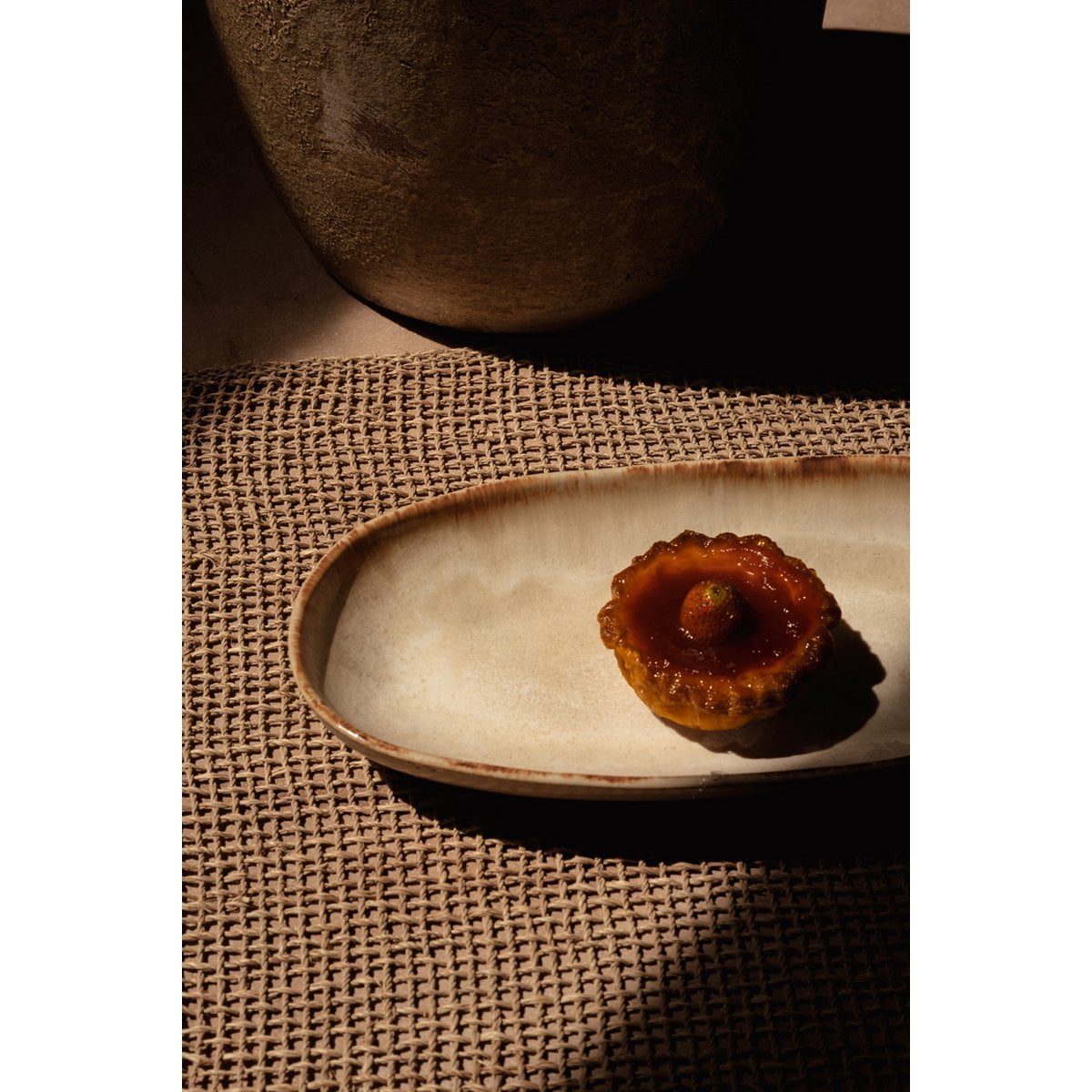 White Ceramic Oval Plate - Handmade Portuguese Dinnerware, Medium