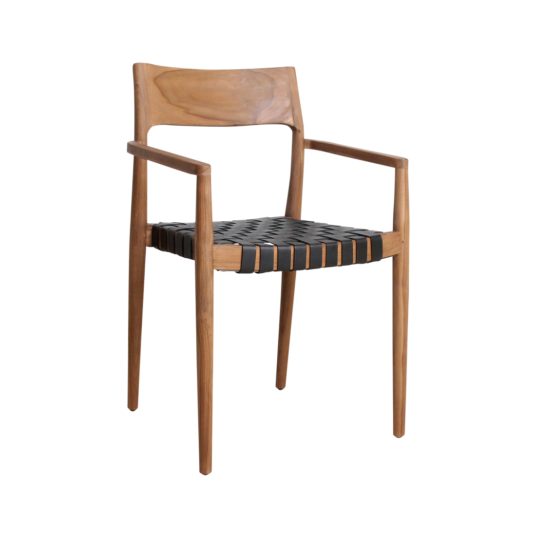 Freya dining room chair with armrest black