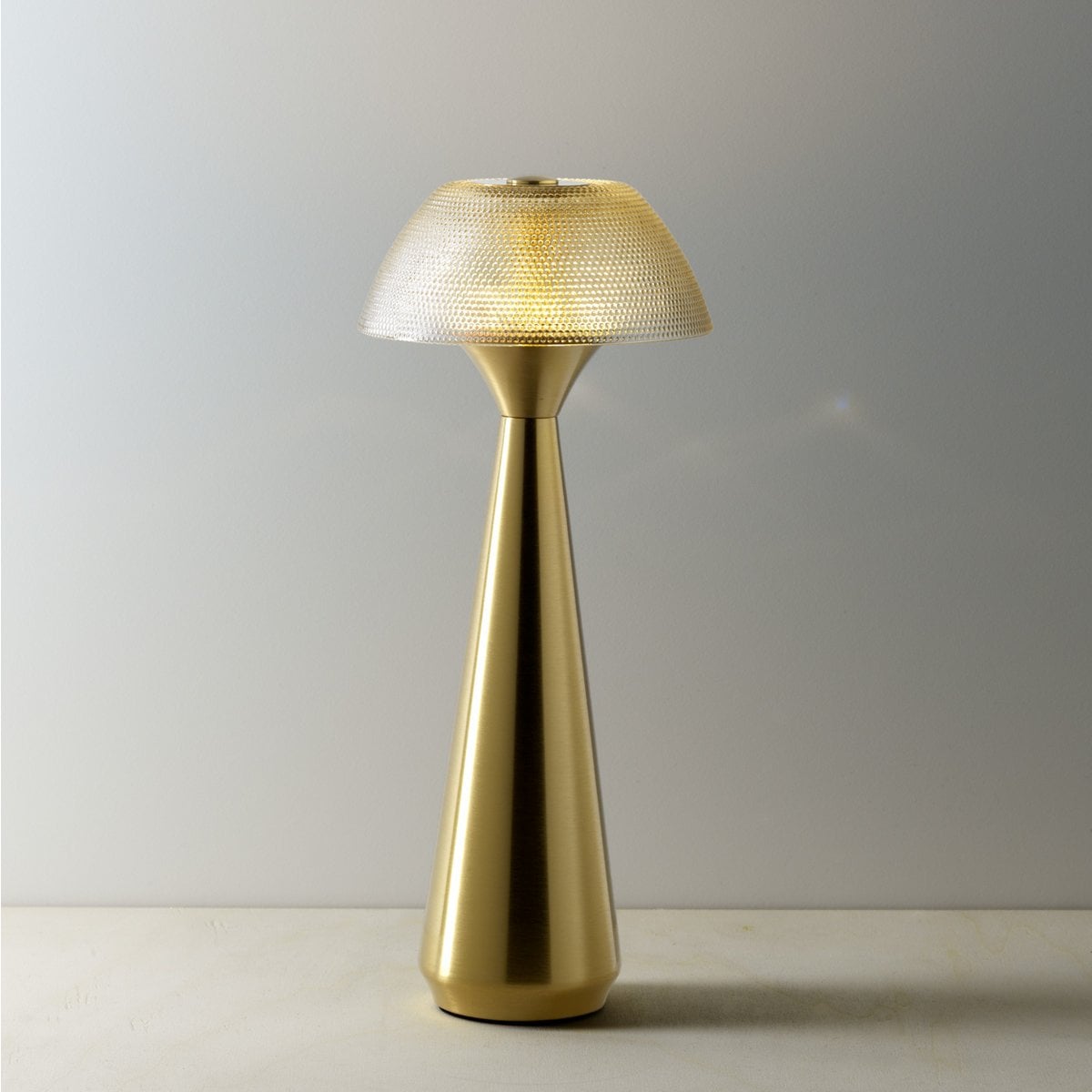 LED Table Lamp - Brass Finish, Dimmable Ambient Lighting