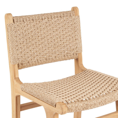 Teak Outdoor Bar Stool - Viro Weave Seating