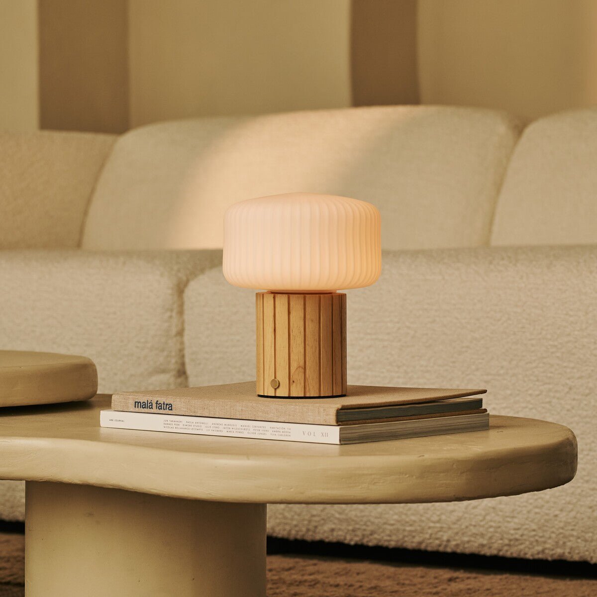 Margaux Light Brown Rechargeable Table Lamp | Stylish, Cordless & 3 Light Modes
