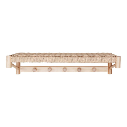 Hutablage aus Pappelholz – Natürliche Papierkordel, Wandregal für den Eingangsbereich, 78 cm