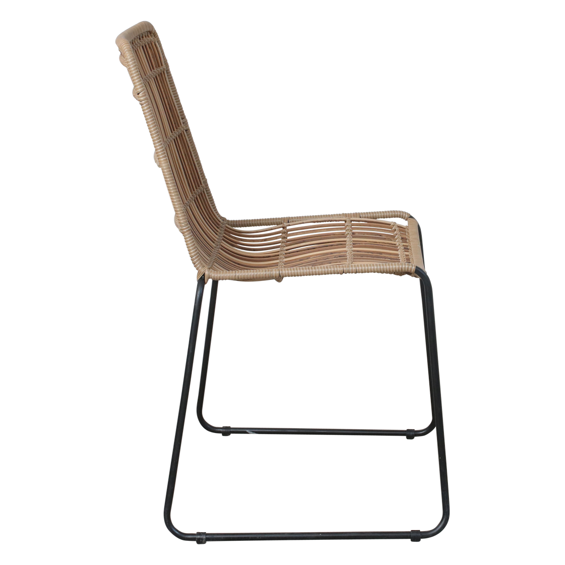 Rattan Garden Chair - Naturel Slim Stackable Outdoor Seating