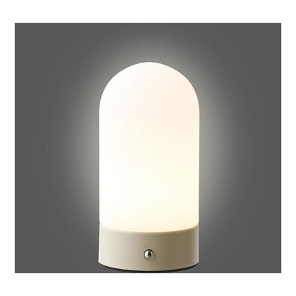 Ashford Table lamp, metal/PE, rechargeable, beige/white