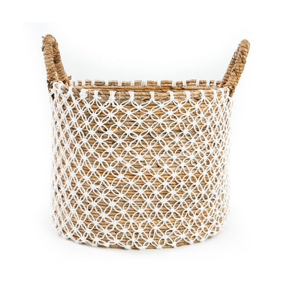 La Cesta de Macramé con Costura Cruzada - L