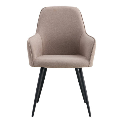 Harbo Dining Chair - Stone, Black Legs - Set of 2