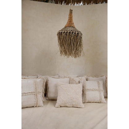 Natural Cotton Cushion Cover - Boho Style, 50x50 cm