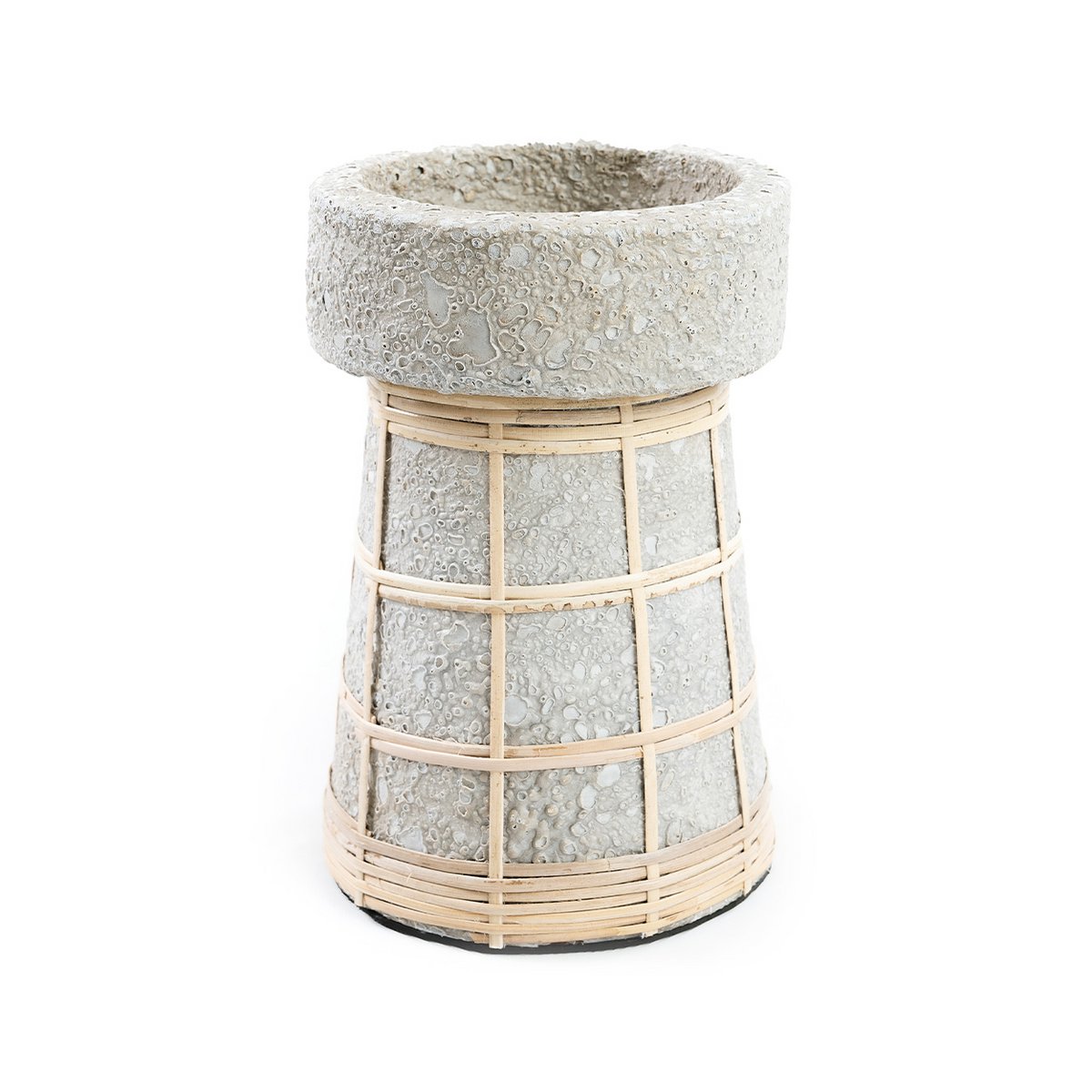 Concrete Pillar Candle Holder - Large Natural Grey Nordic Style
