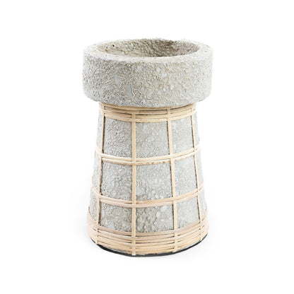 Concrete Pillar Candle Holder - Large Natural Grey Nordic Style