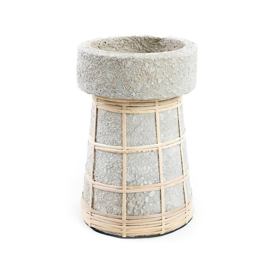 Concrete Pillar Candle Holder - Large Natural Grey Nordic Style