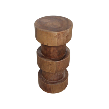 Teak Bar Stool - Natural Totoma Wood Accent Stool